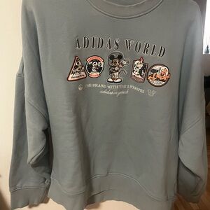 Adidas Gray Graphic Sweatshirt with Mickey Designs